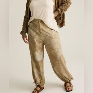Festi Slouchy Balloon Multi Patchwork Wide Leg Pants-Women’s 16R-Boho Earthy